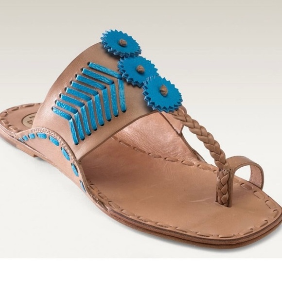 Tory Burch Caylan Leather Sandals Size 6 - Picture 2 of 5